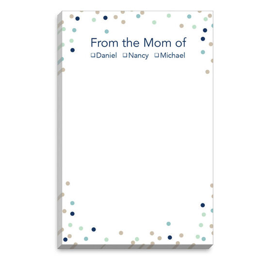 Blue Confetti Mommy Notepads